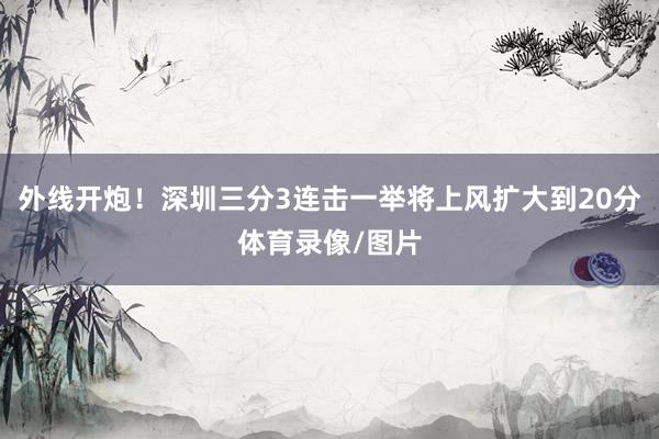 外线开炮！深圳三分3连击一举将上风扩大到20分体育录像/图片