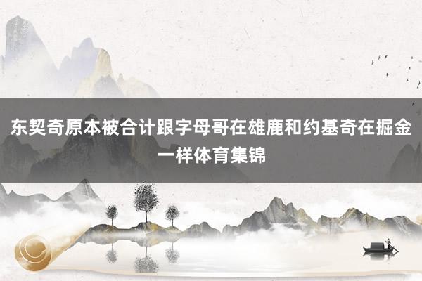 东契奇原本被合计跟字母哥在雄鹿和约基奇在掘金一样体育集锦
