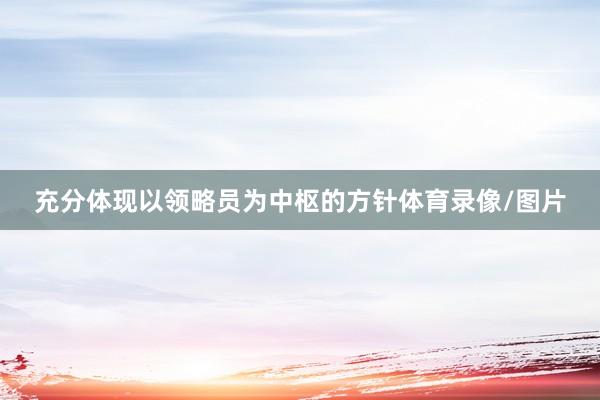 充分体现以领略员为中枢的方针体育录像/图片