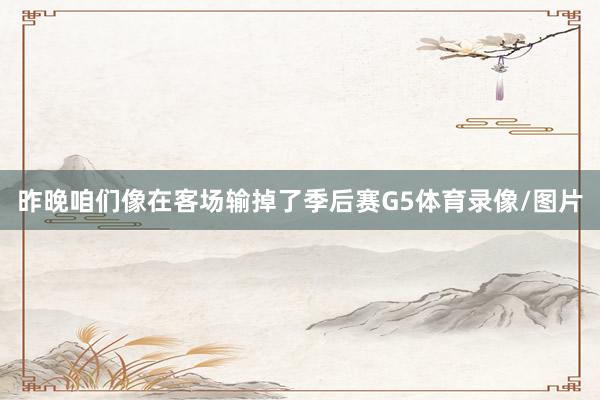 昨晚咱们像在客场输掉了季后赛G5体育录像/图片